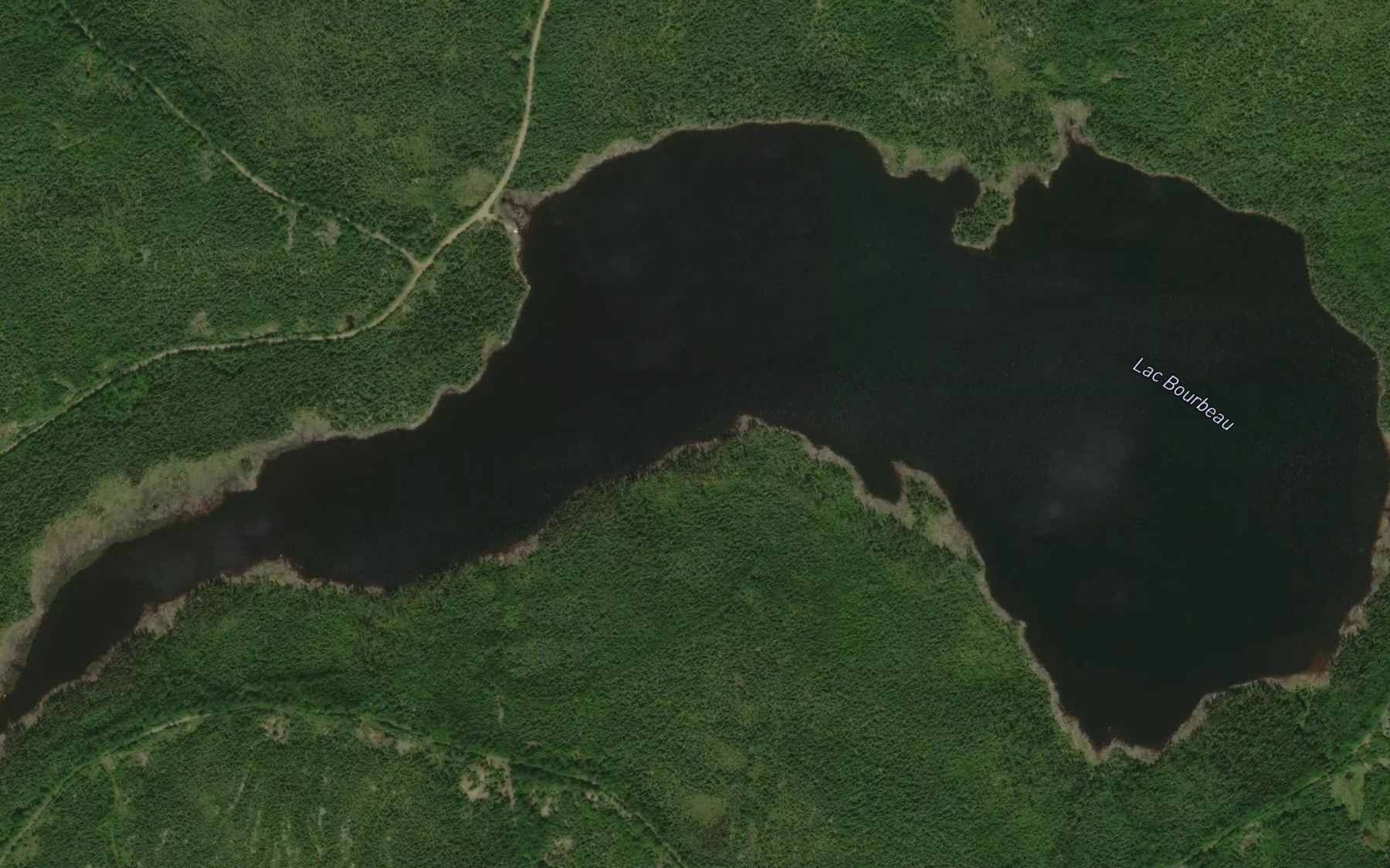 Satellite map of the Lac Bourbeau