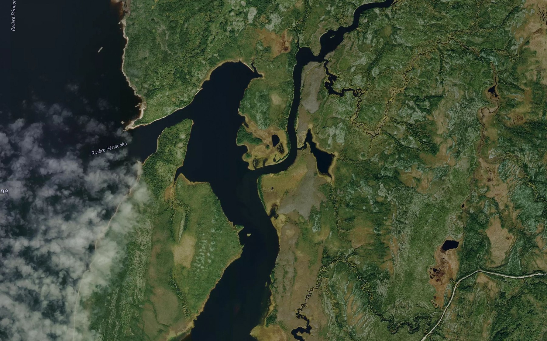 Satellite map of the Riviere Bonnard