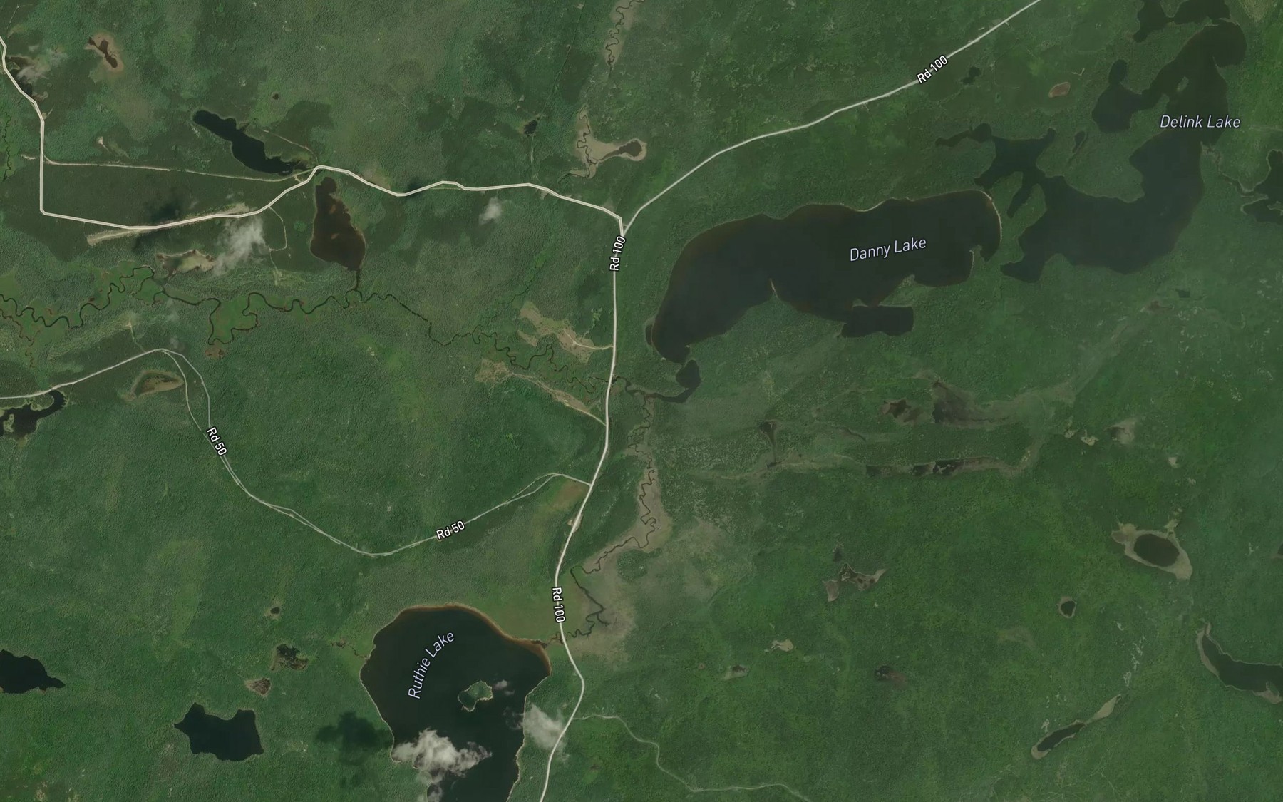 Satellite map of the East Kwinkwaga River