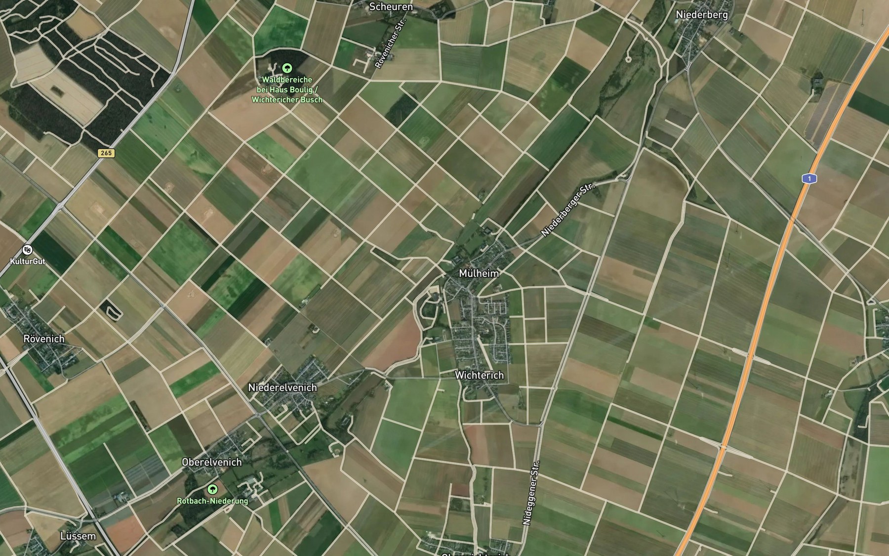 Satellite map of the Bleibach