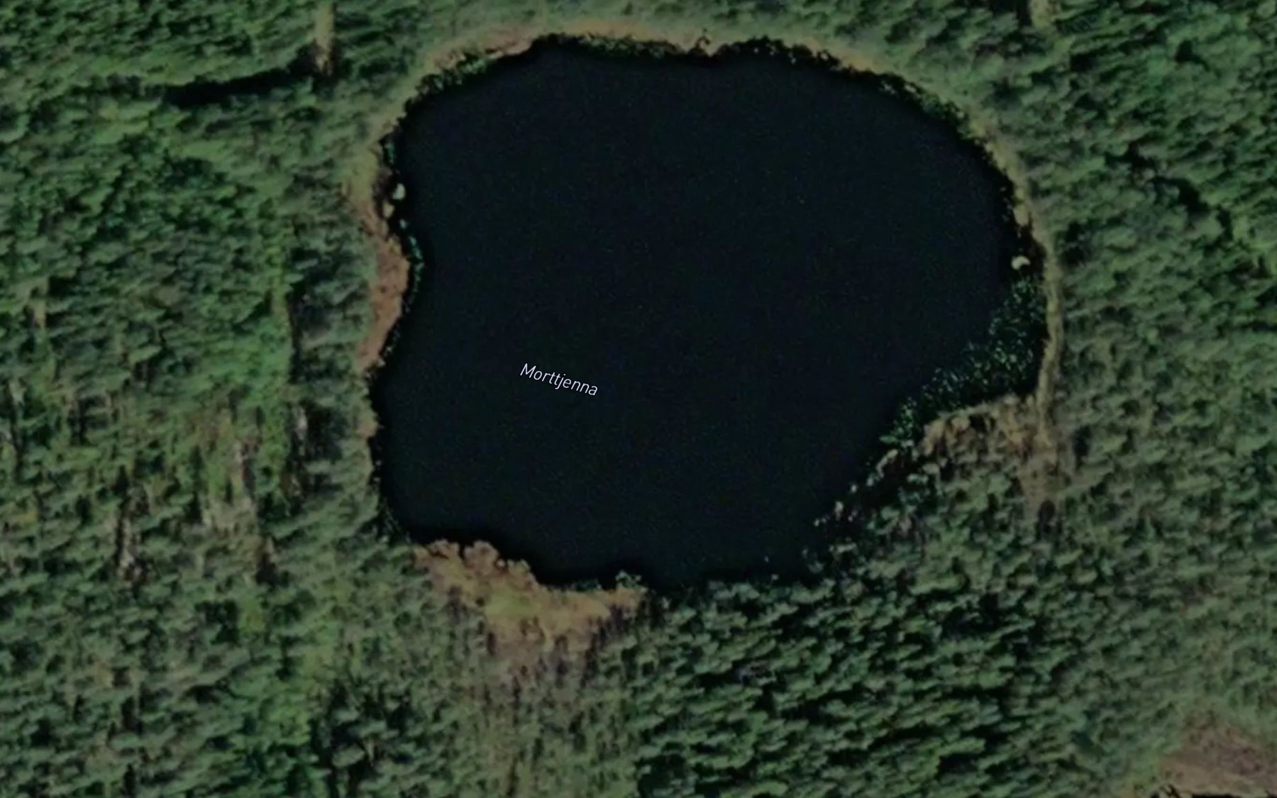 Satellite map of the Morttjerna