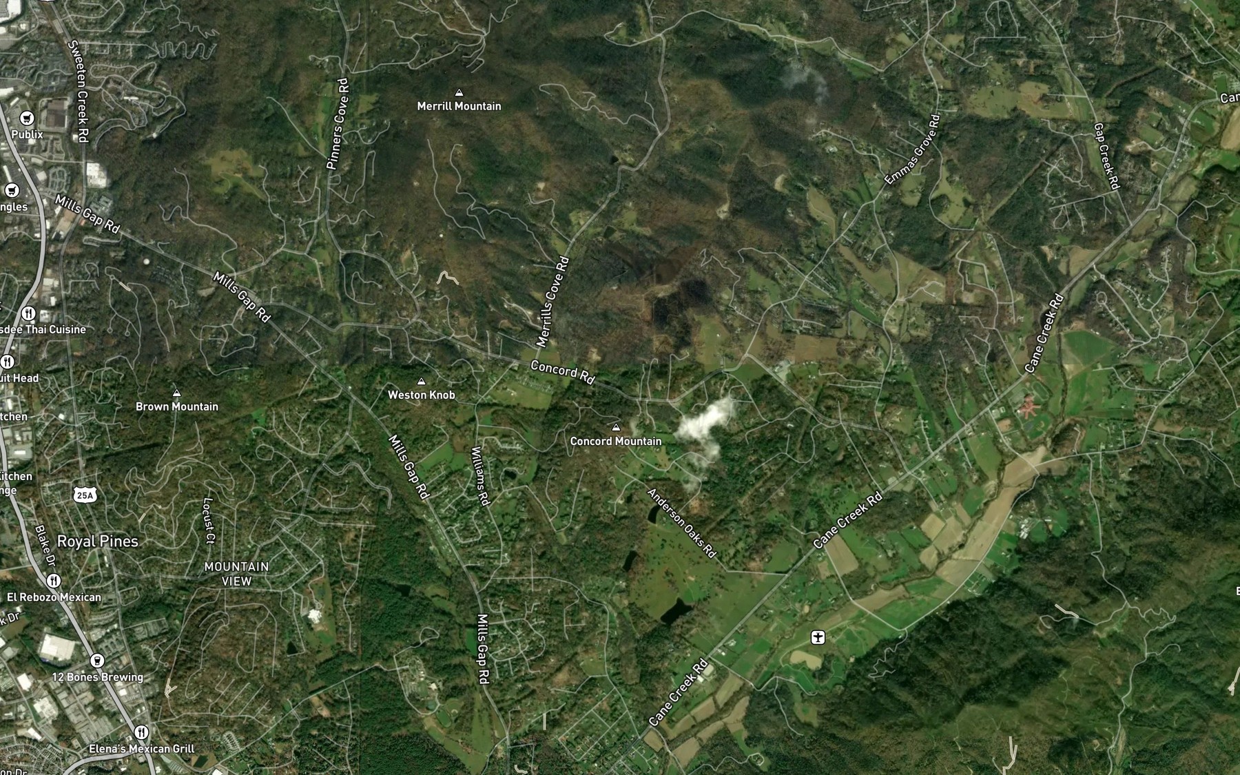 Satellite map of the Skelton Twin Lakes