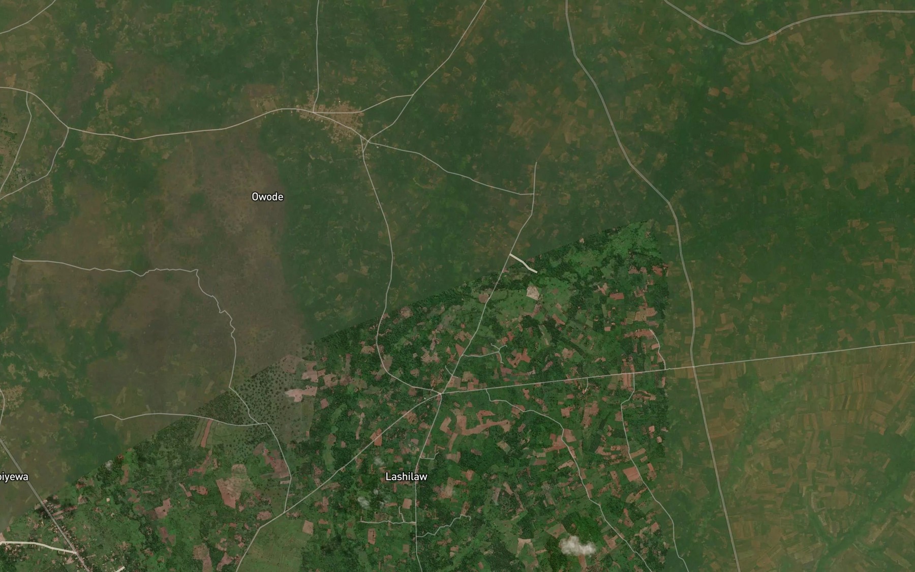 Satellite map of the River Paboro
