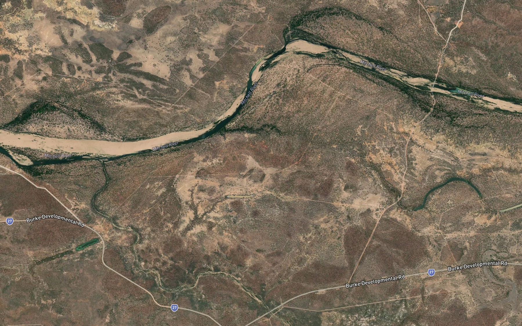 Satellite map of the Wallaby Lagoon