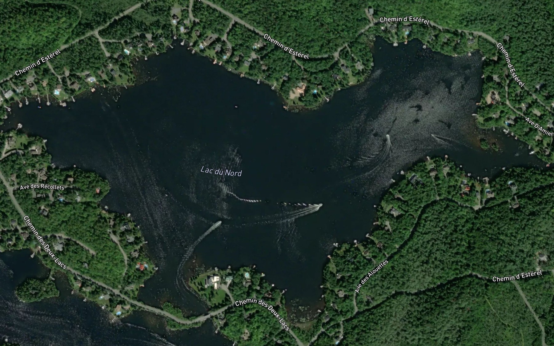 Satellite map of the Lac du Nord