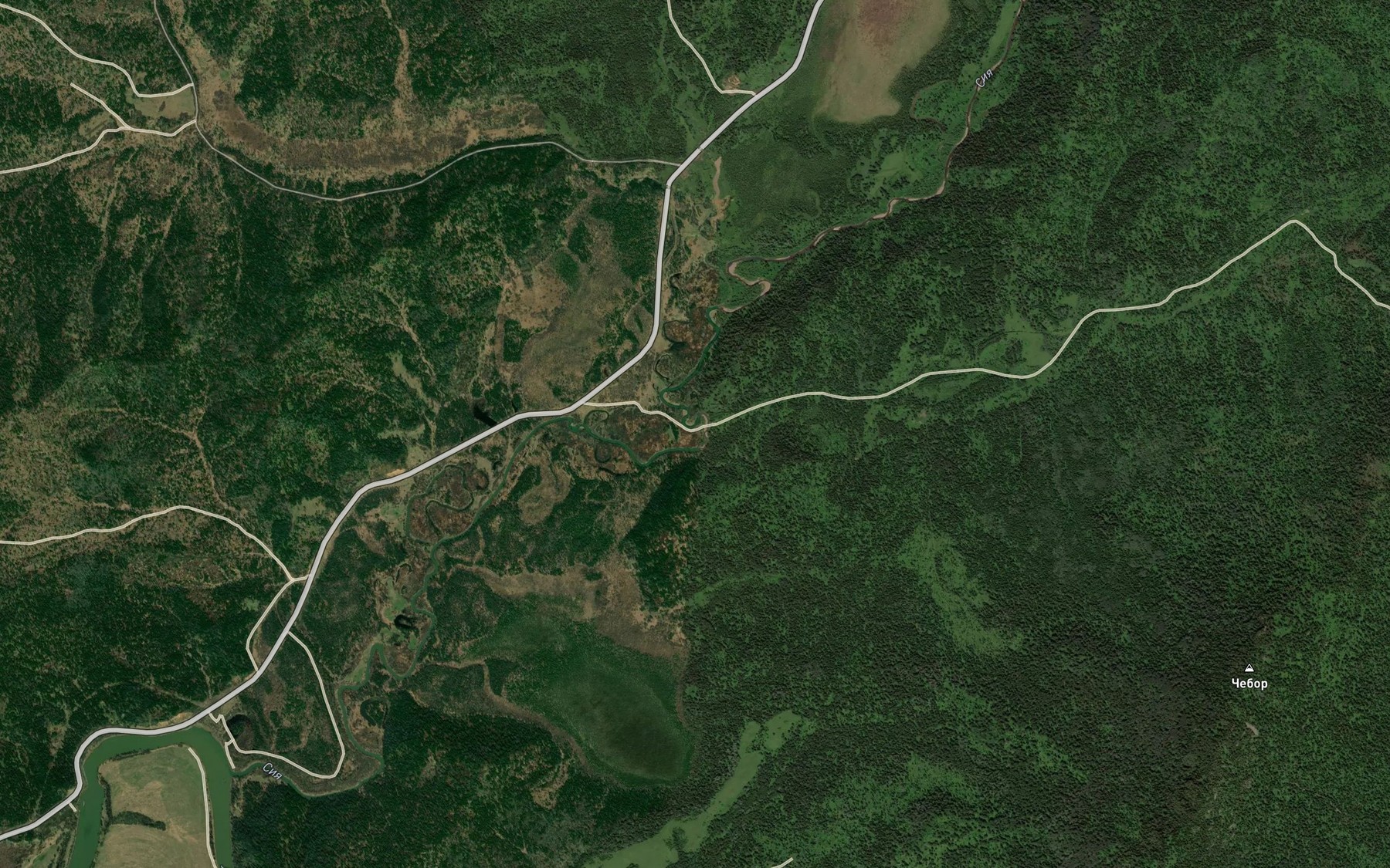 Satellite map of the Salazan