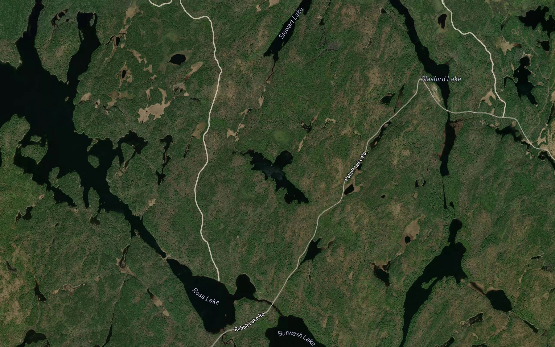 Satellite map of the Hidden Lake