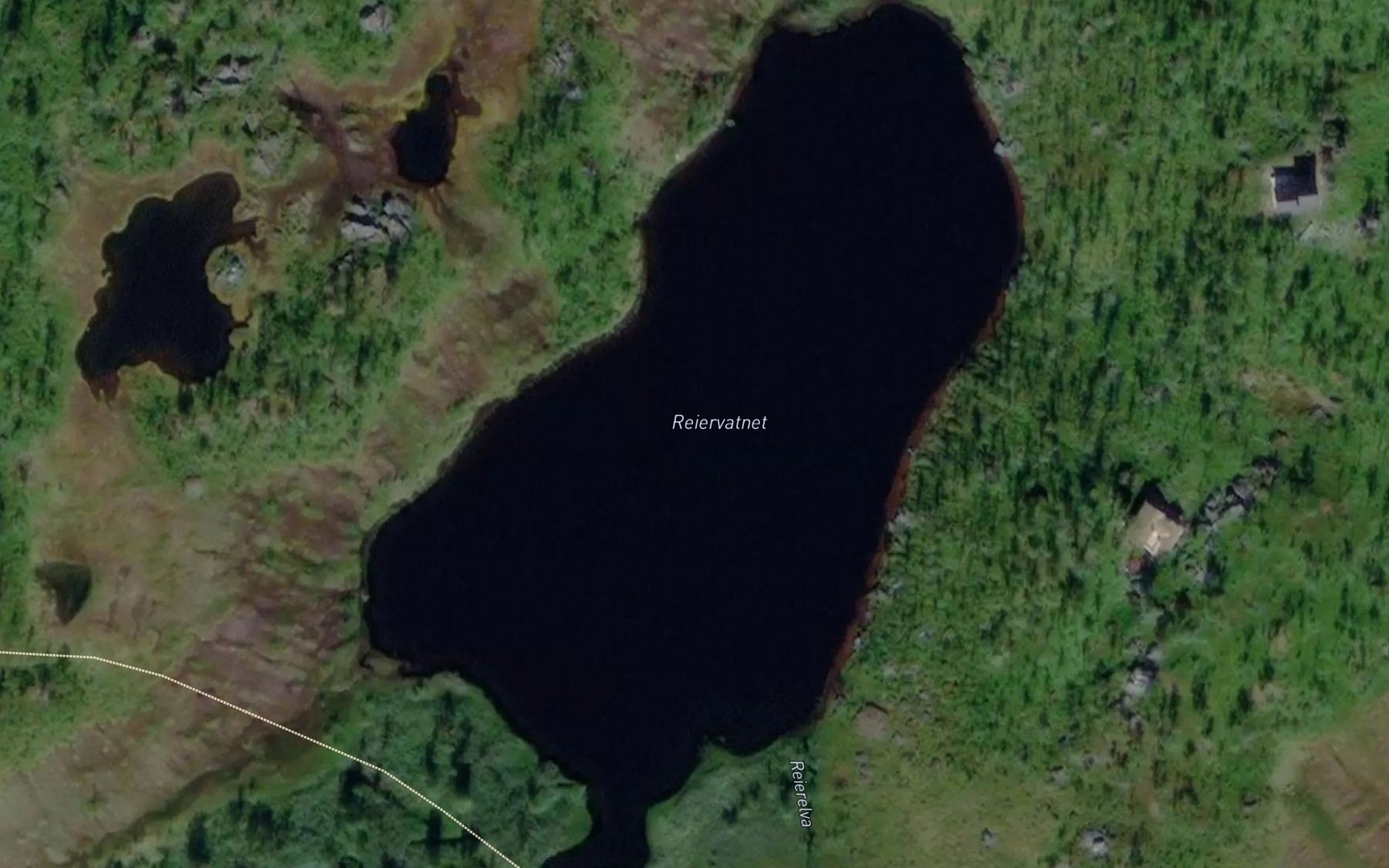 Satellite map of the Reiervatnet