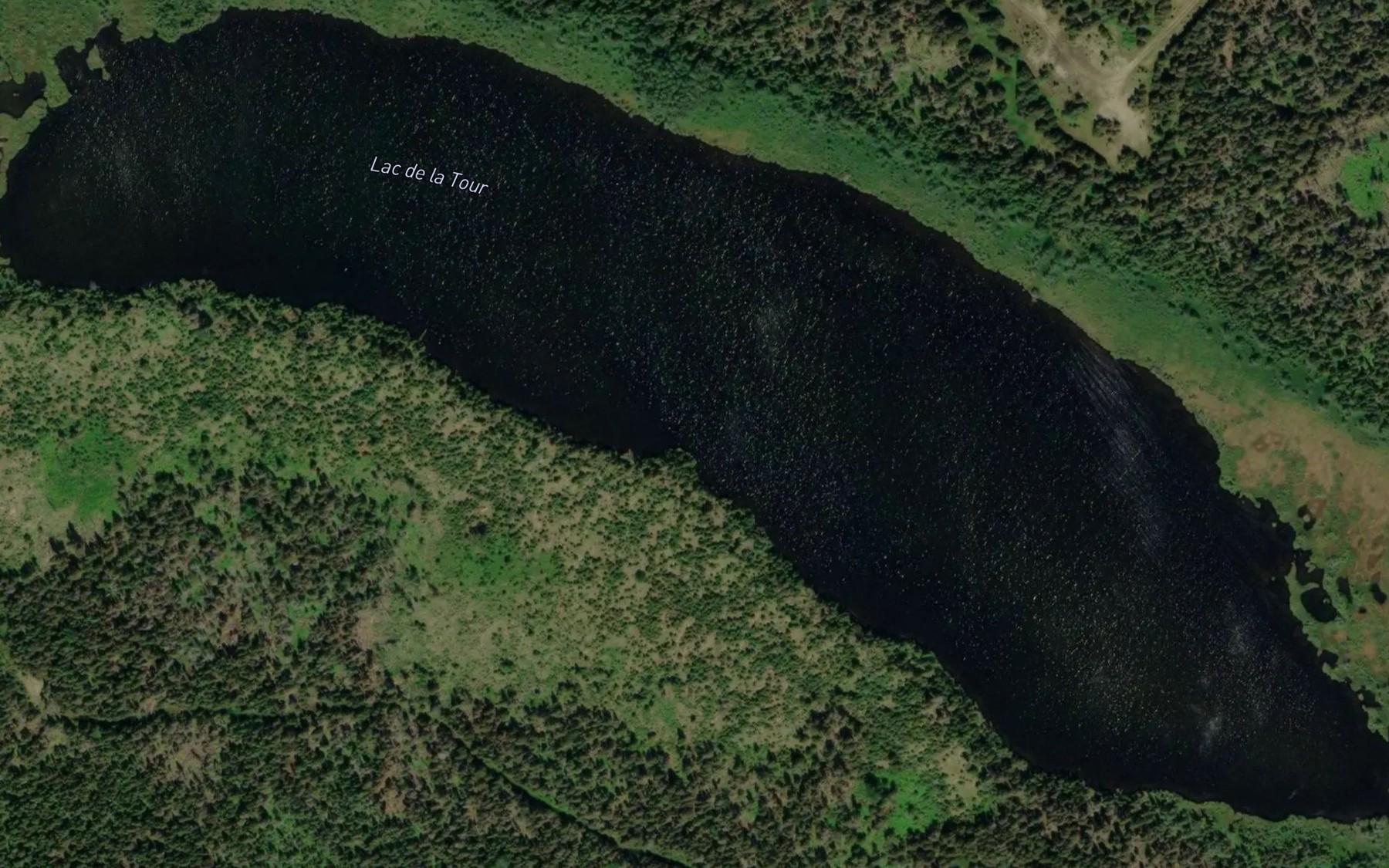 Satellite map of the Lac de la Tour