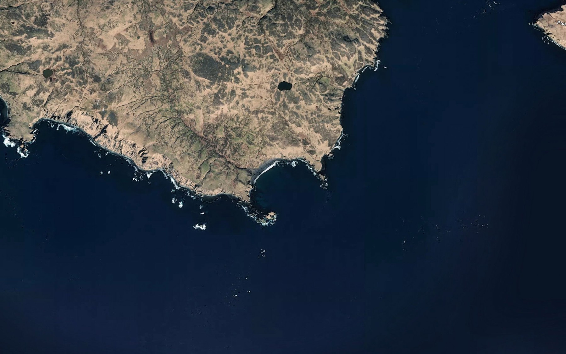 Satellite map of the Easy Cove