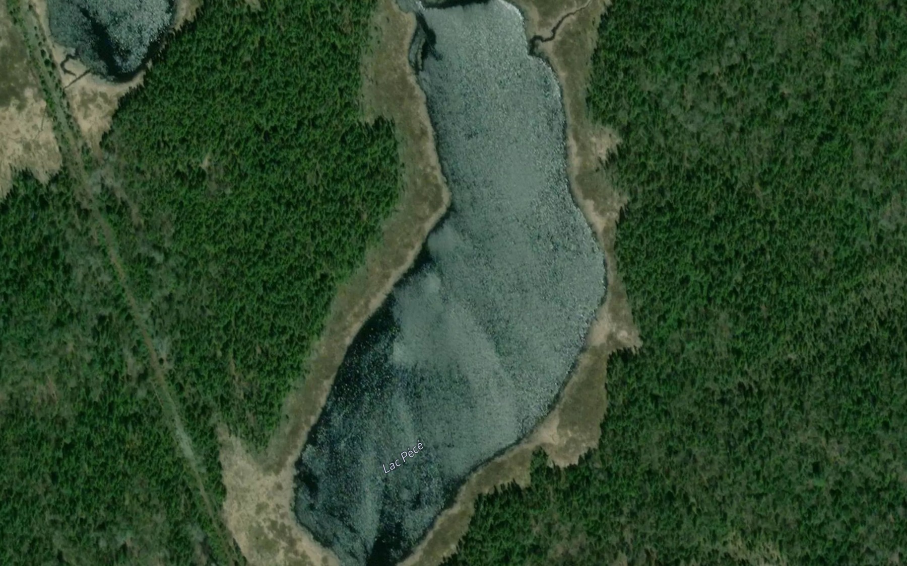 Satellite map of the Lac Pece