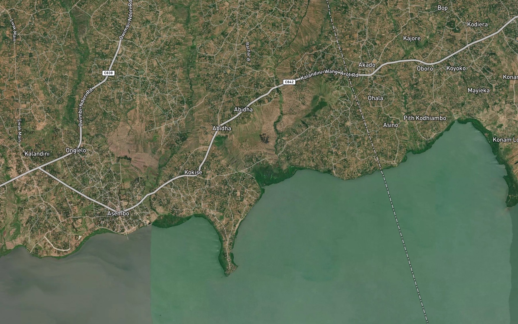 Satellite map of the Nyandiwa