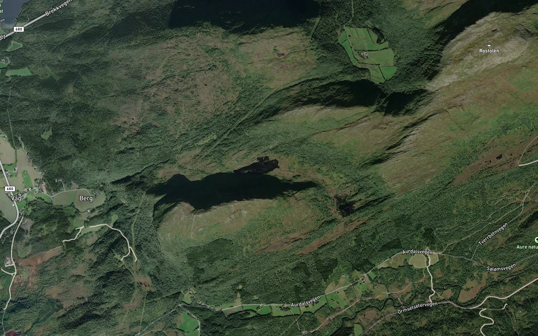 Satellite map of the Vasslivatnet