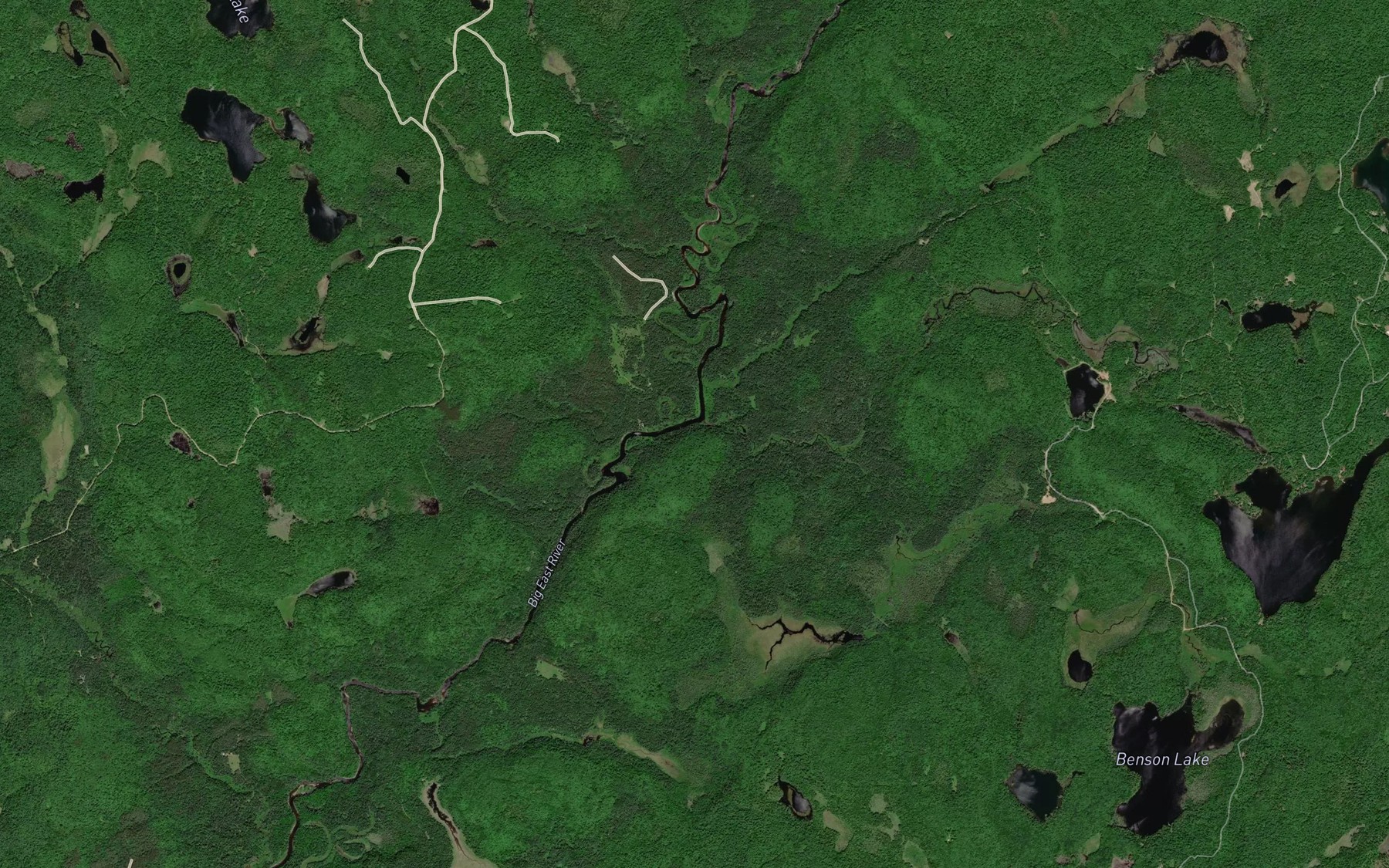 Satellite map of the Rebecca Creek