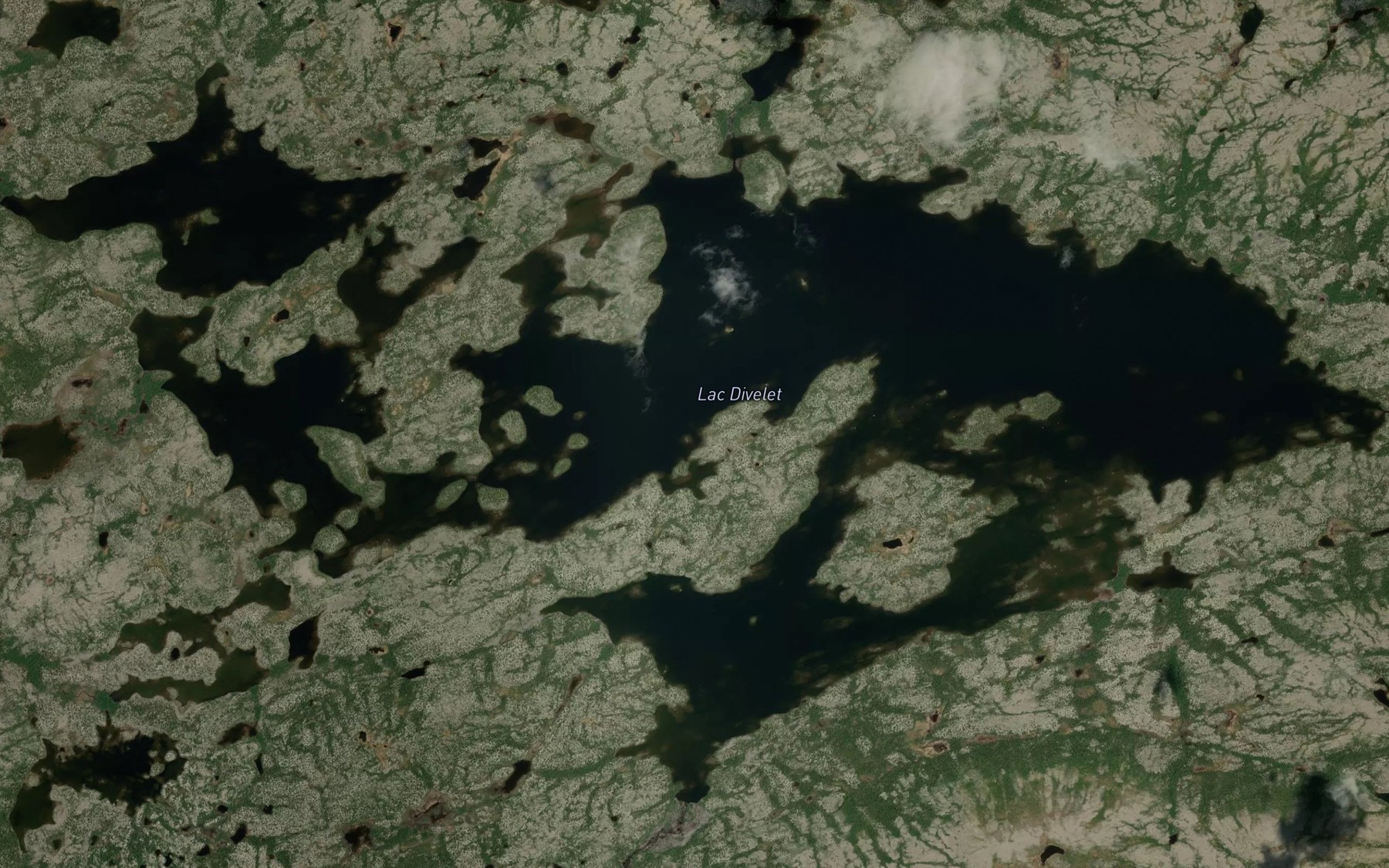 Satellite map of the Lac Divelet
