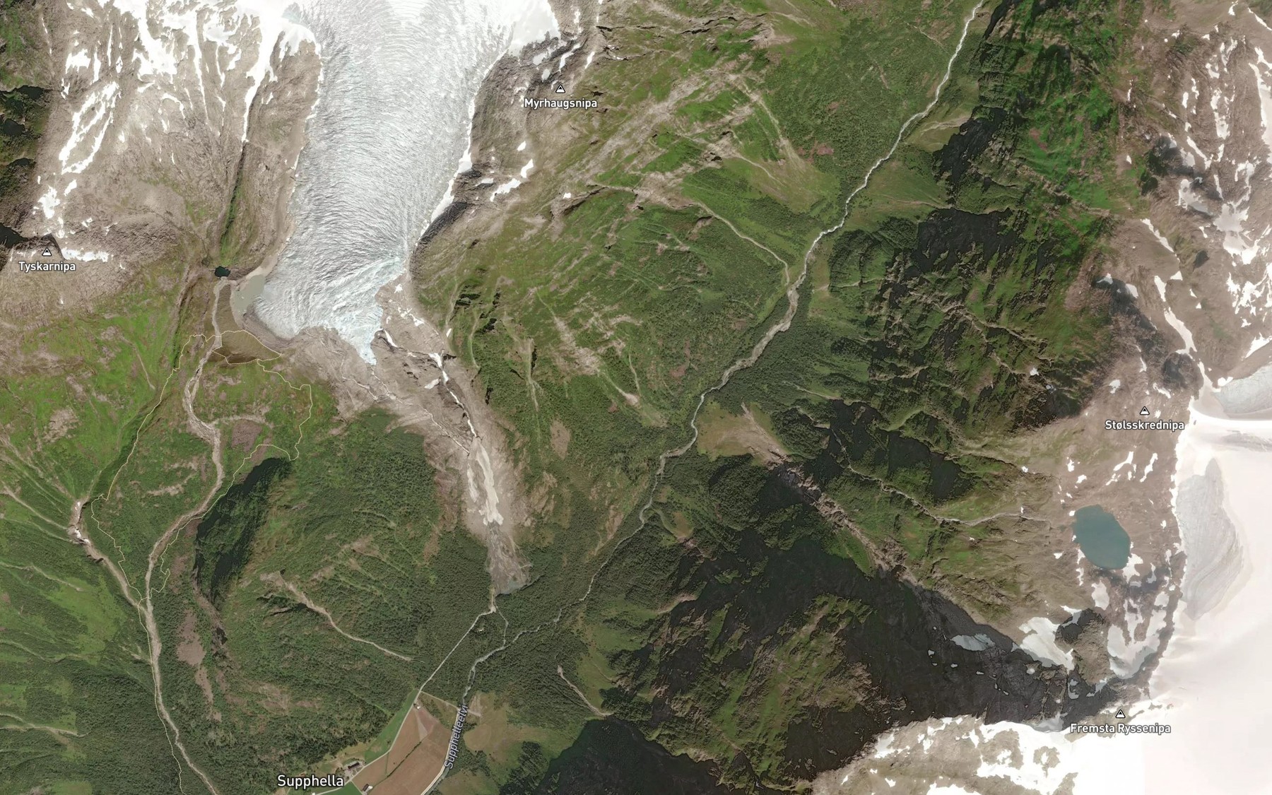 Satellite map of the Bruskreda