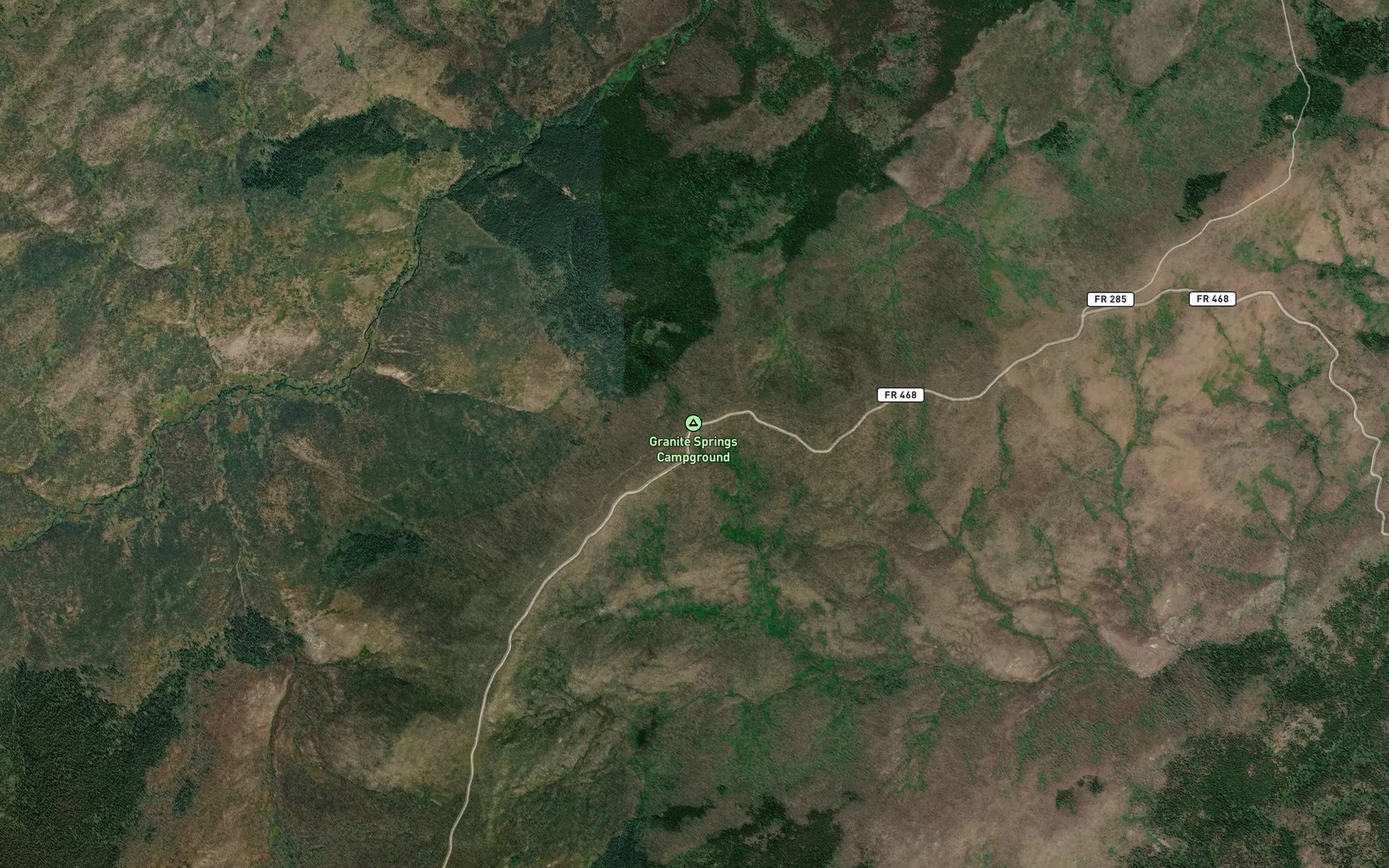 Satellite map of the Granite Spring