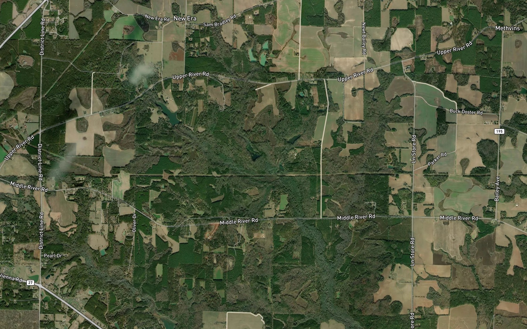 Satellite map of the Jimmy Greene Lake