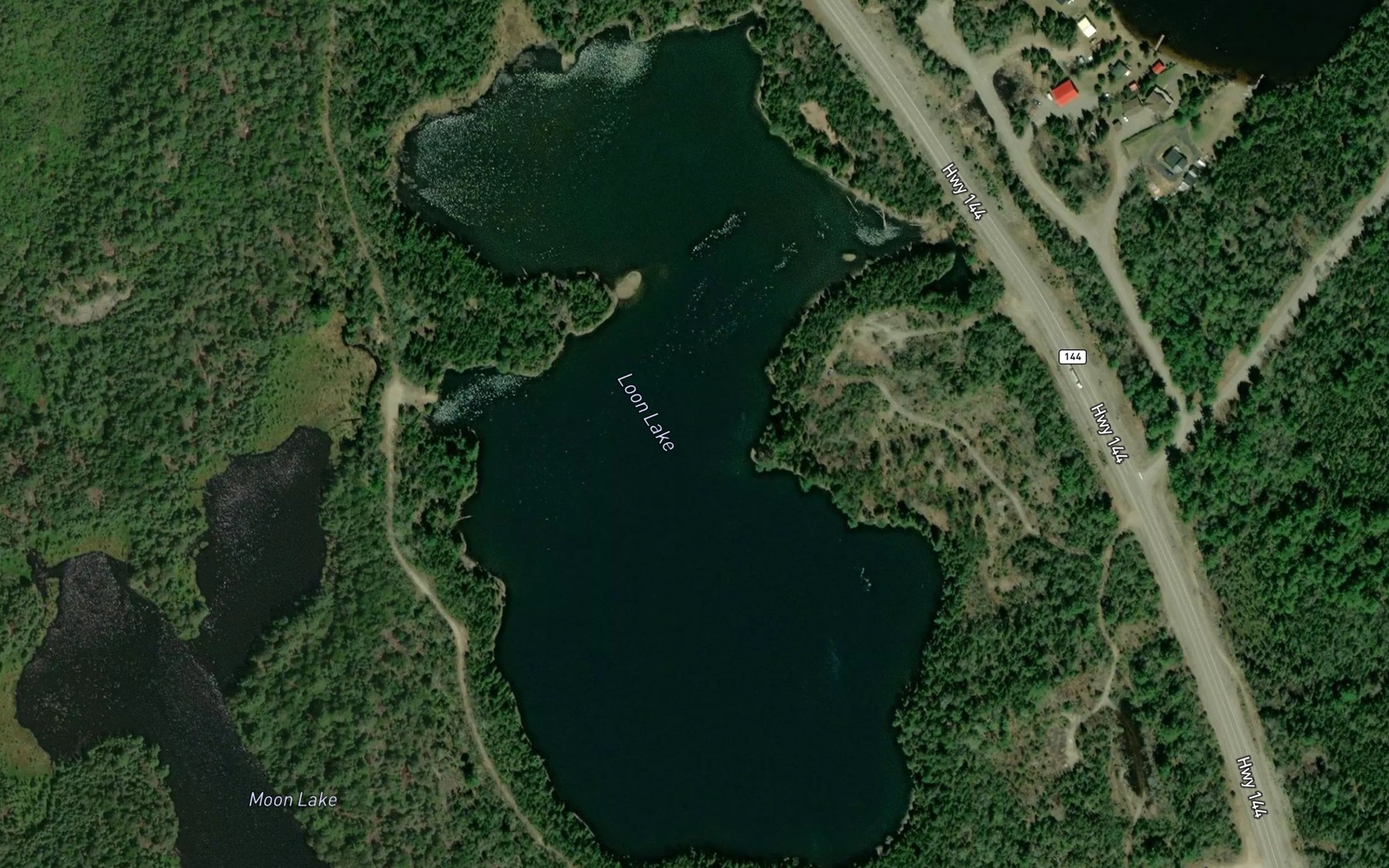Satellite map of the Loon Lake
