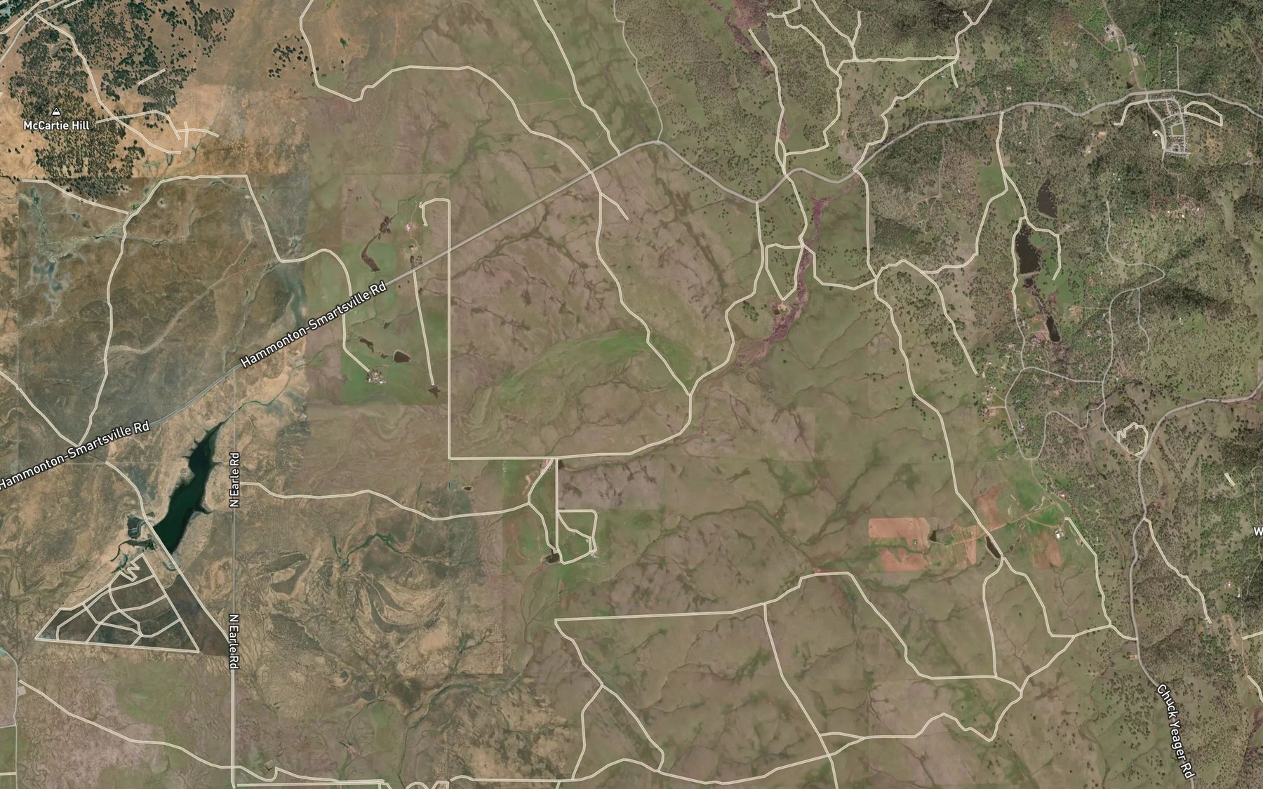 Satellite map of the Frisky Lake