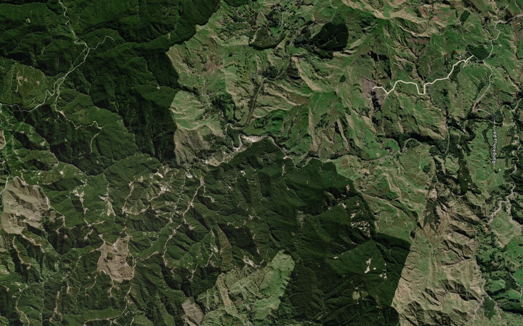 Satellite map of the Pakarae River