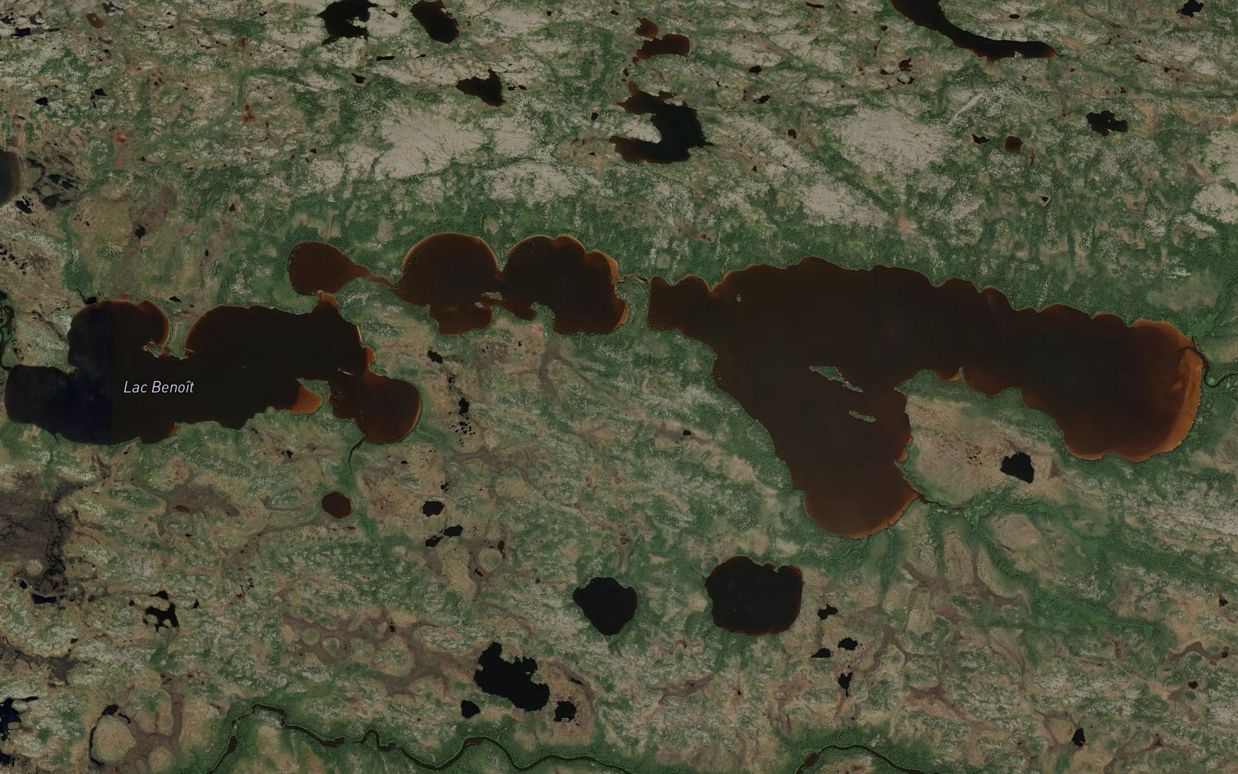 Satellite map of the Lac Benoit