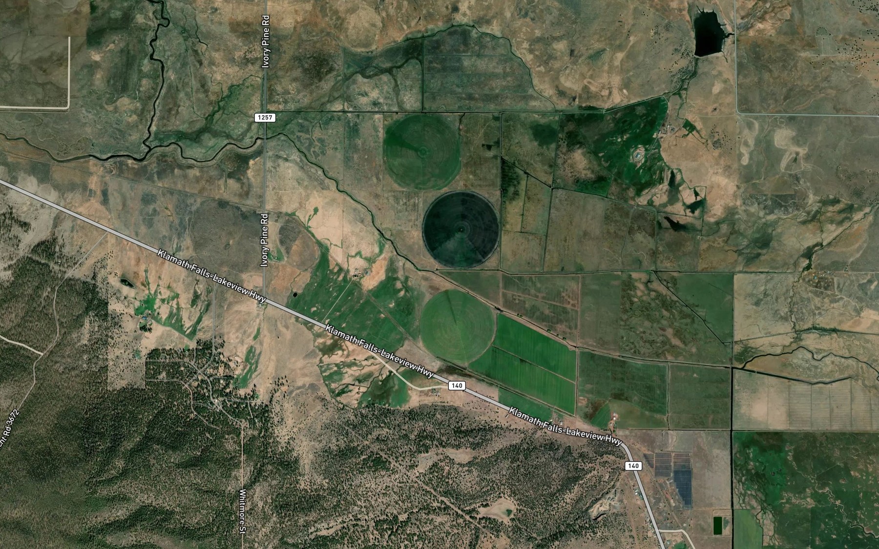 Satellite map of the Deming Creek