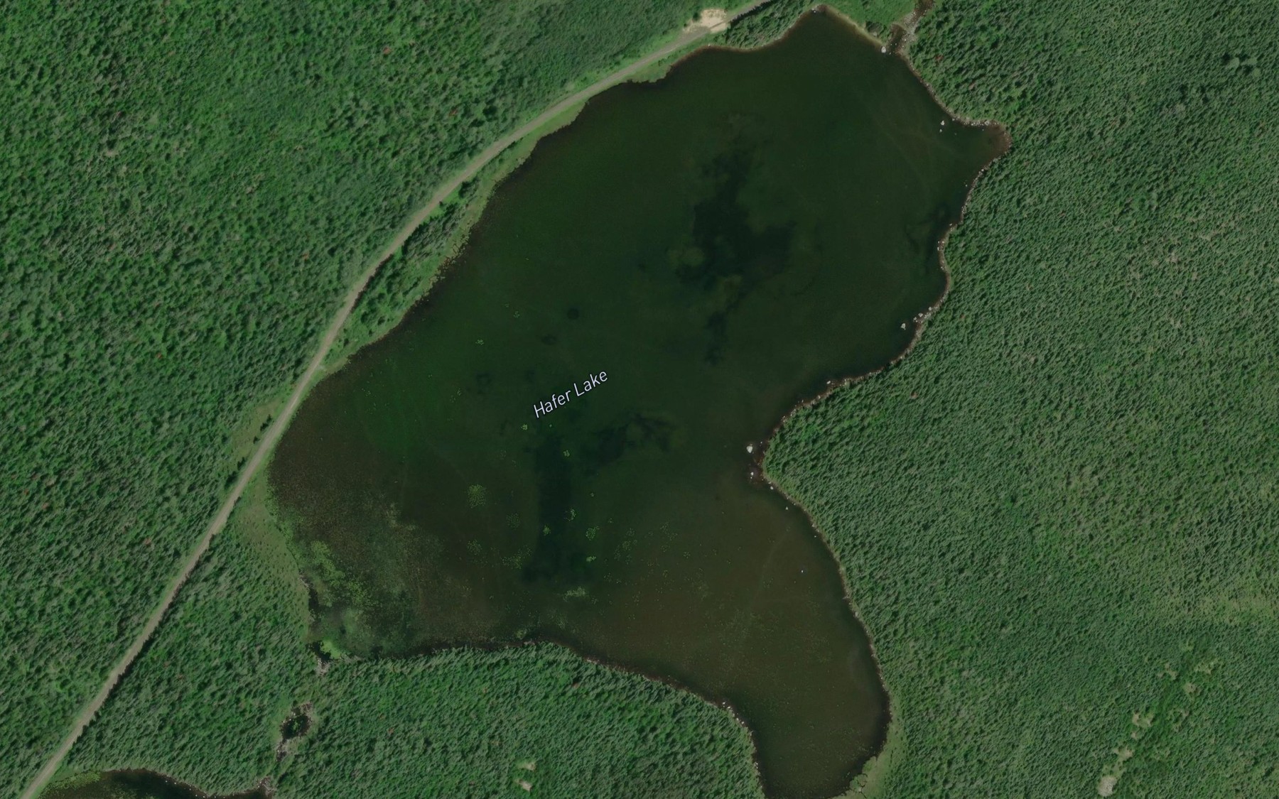 Satellite map of the Hafer Lake