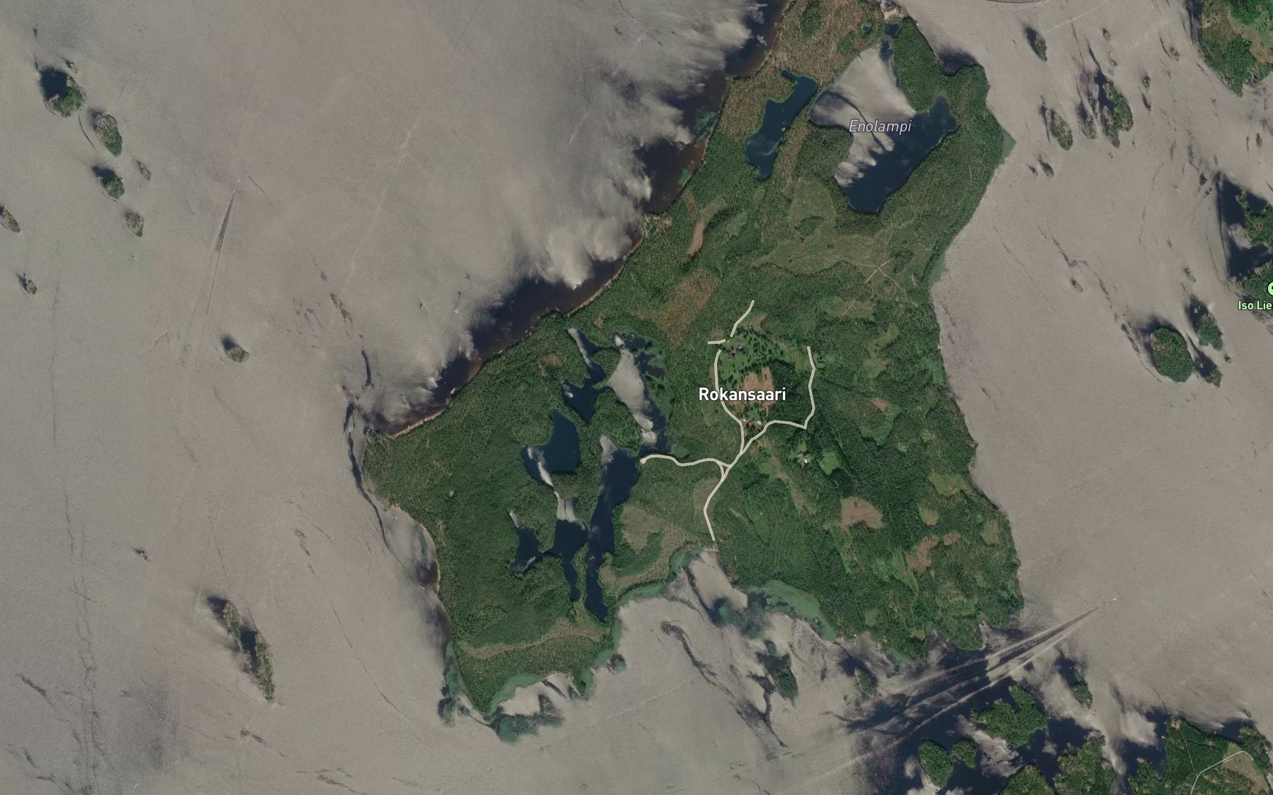 Satellite map of the Alainenlampi