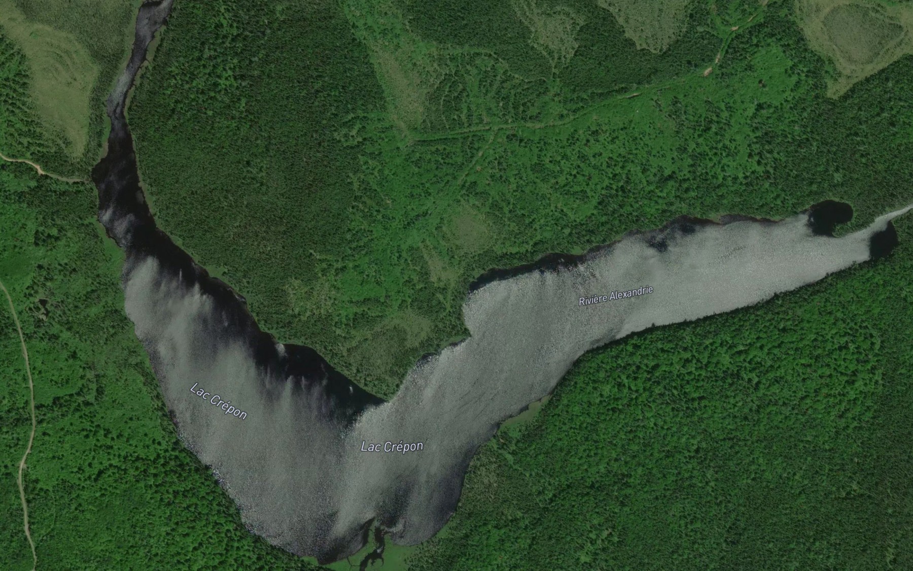 Satellite map of the Lac Crepons
