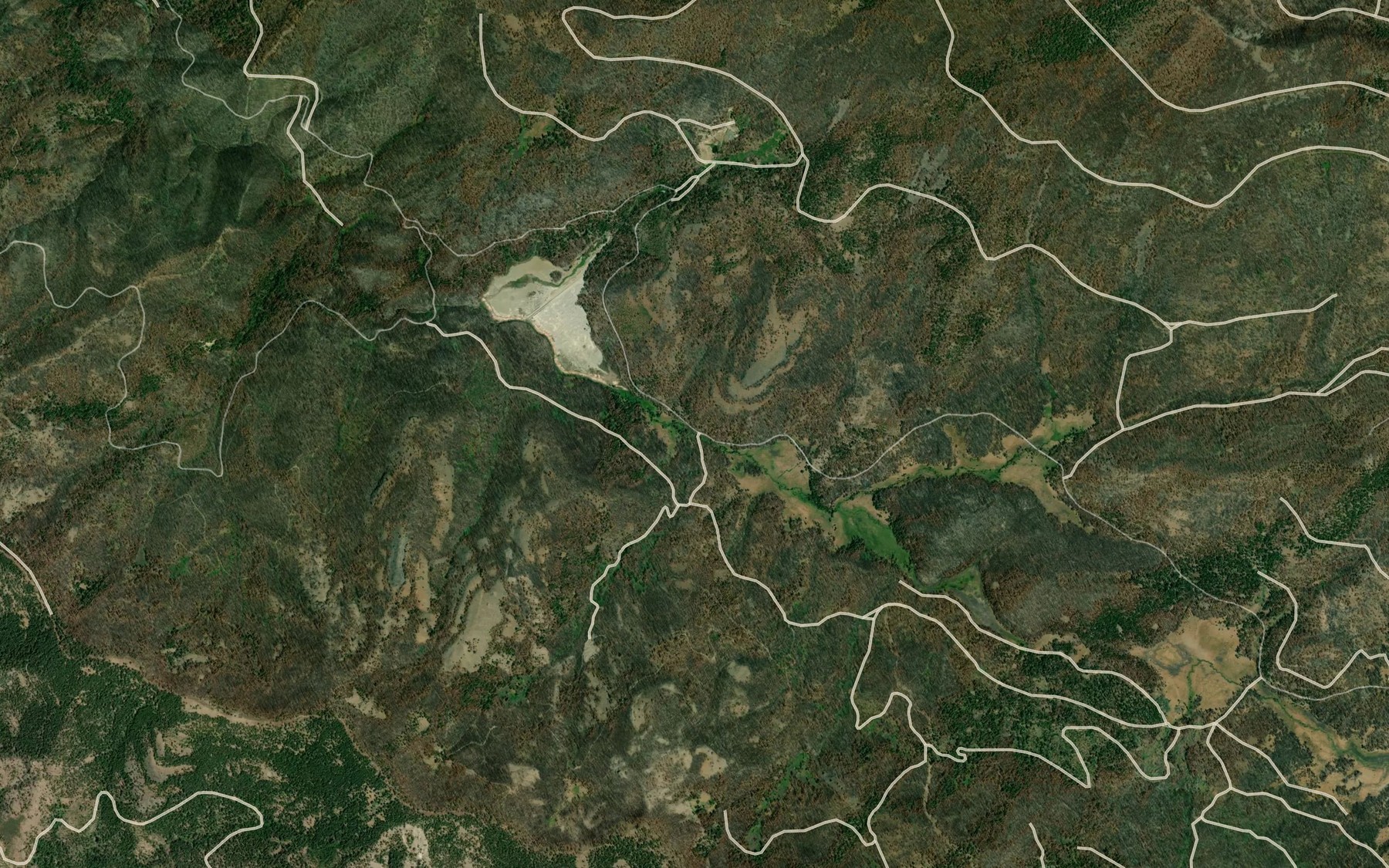 Satellite map of the Emigrant Creek