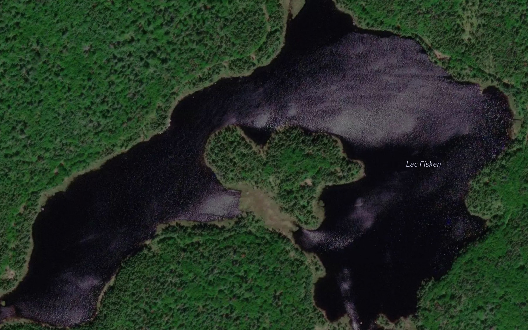 Satellite map of the Lac Fisken