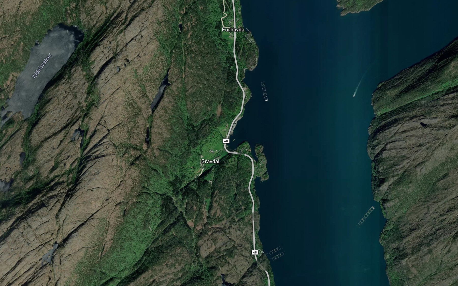 Satellite map of the Gravdalsvika