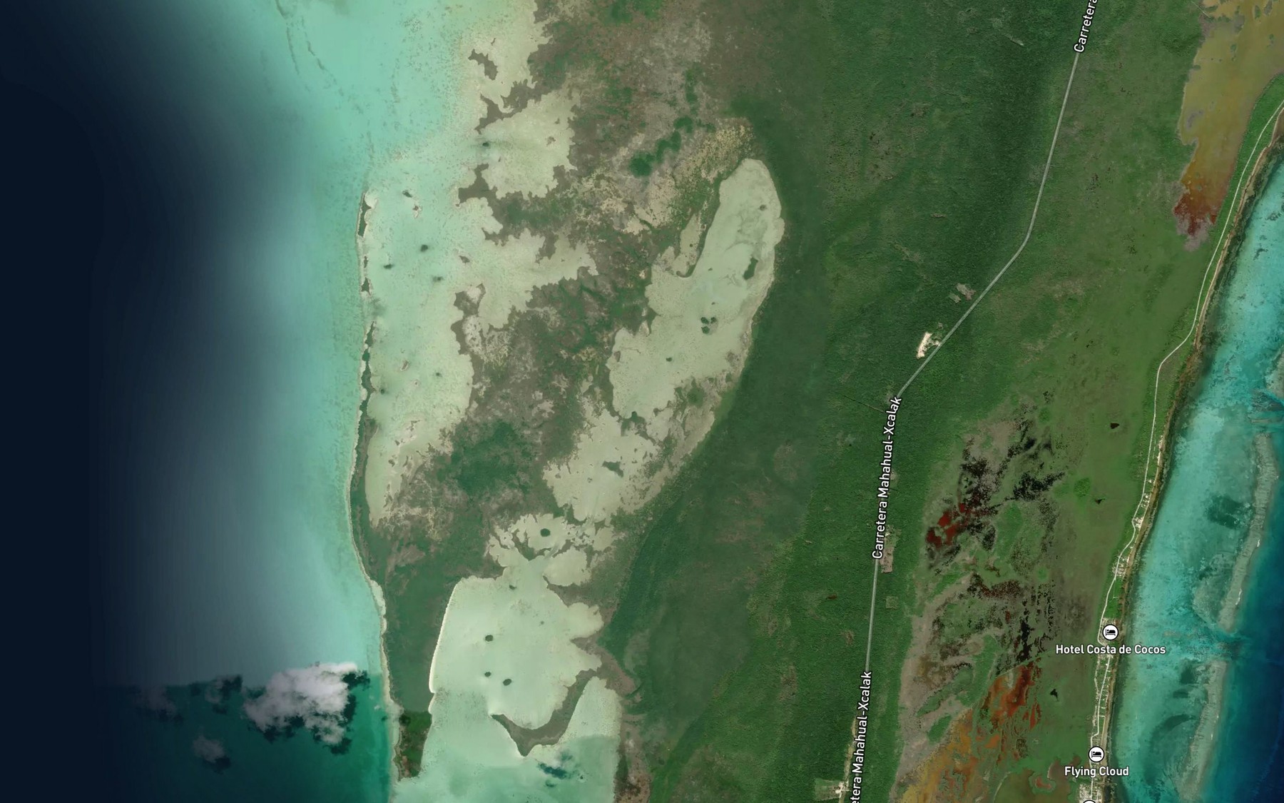 Satellite map of the Mala Noche