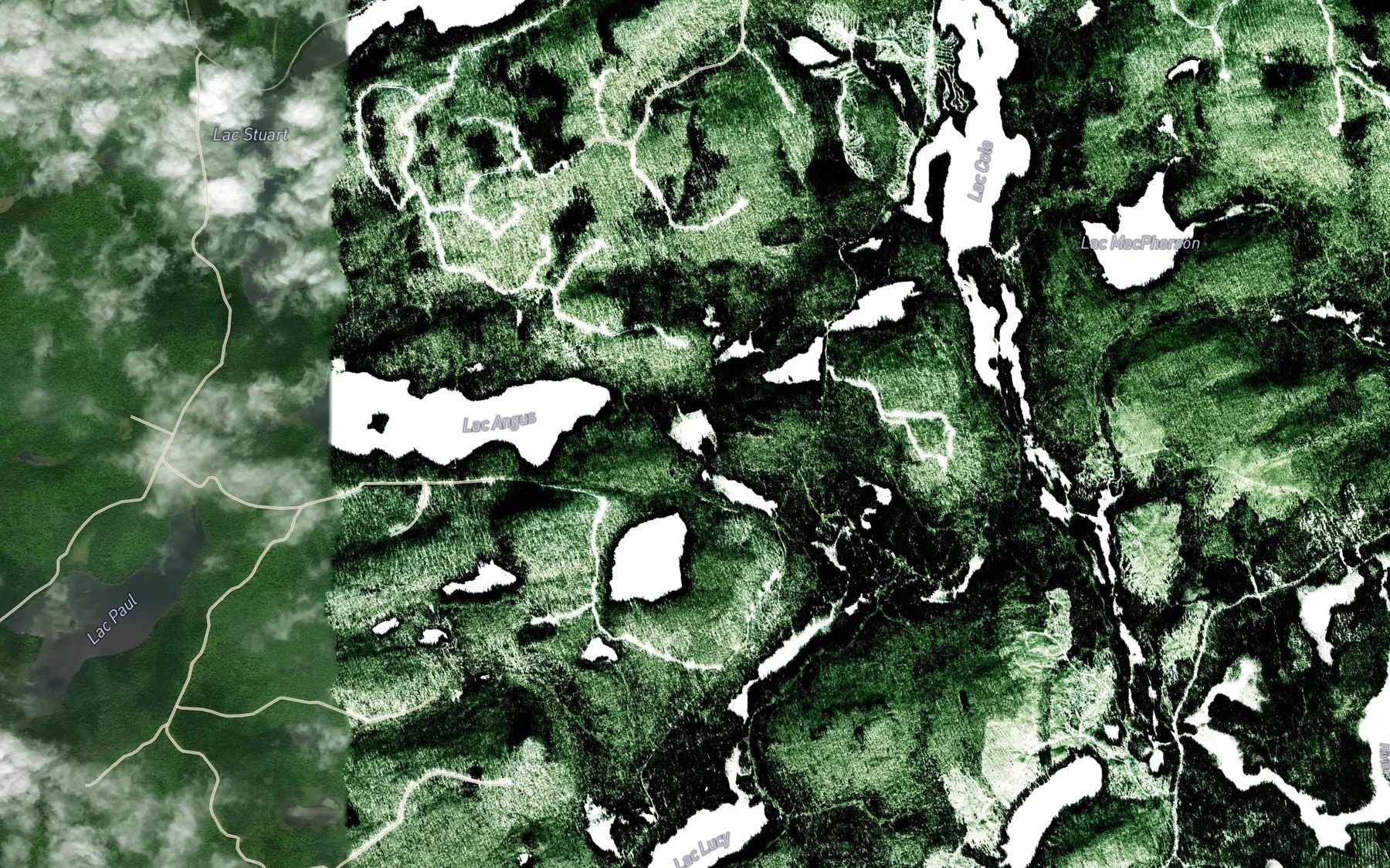 Satellite map of the Lac a l'Ecart