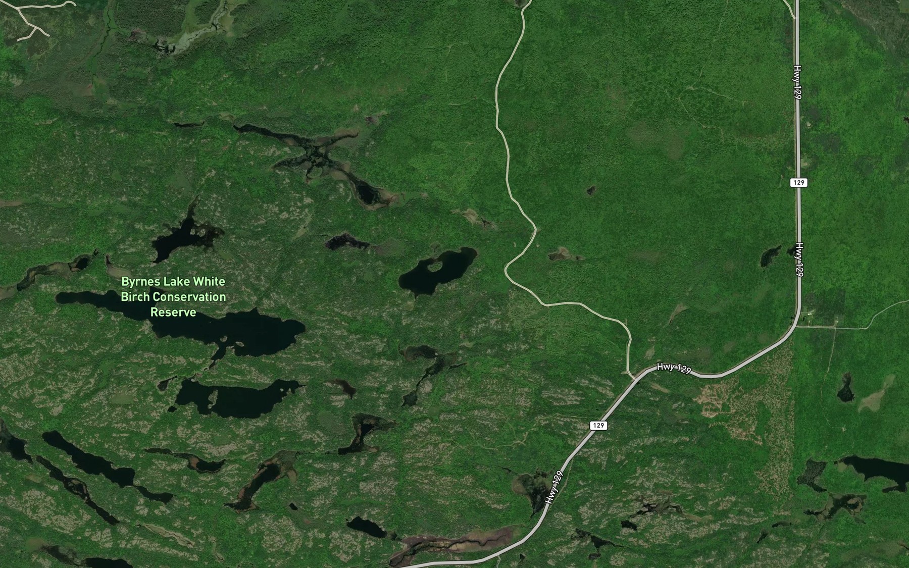 Satellite map of the Sucker Lake
