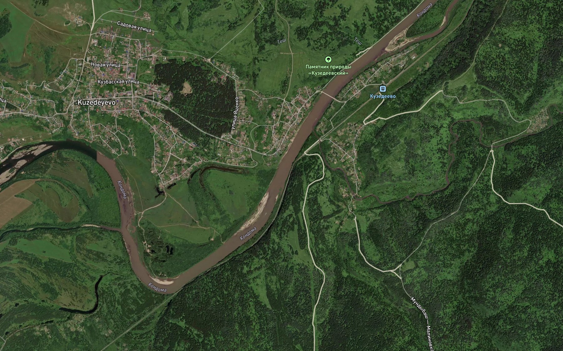 Satellite map of the Tesh