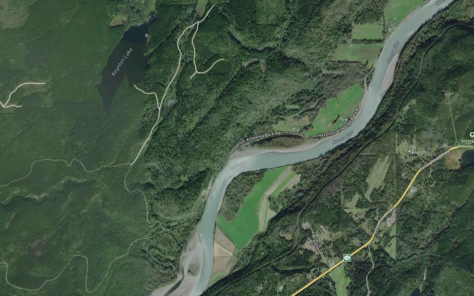 Satellite map of the McIntosh Landing Creek