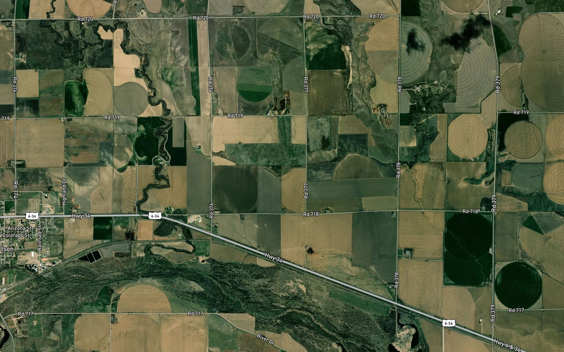 Satellite map of the Blackwood Lateral Canal