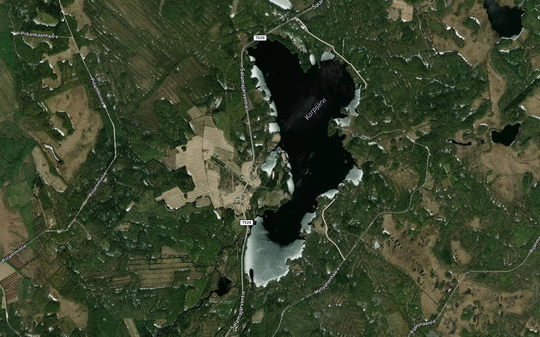 Satellite map of the Korpelanlahti
