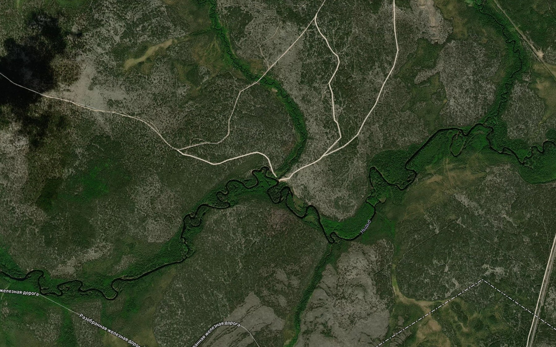 Satellite map of the Uz'