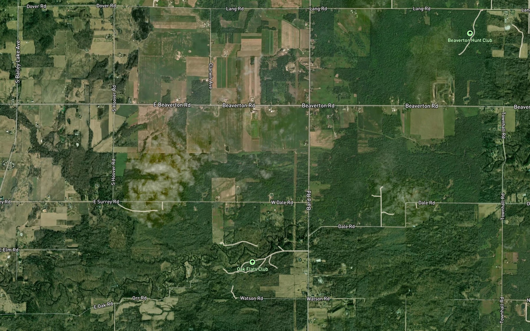 Satellite map of the Rilett Drain