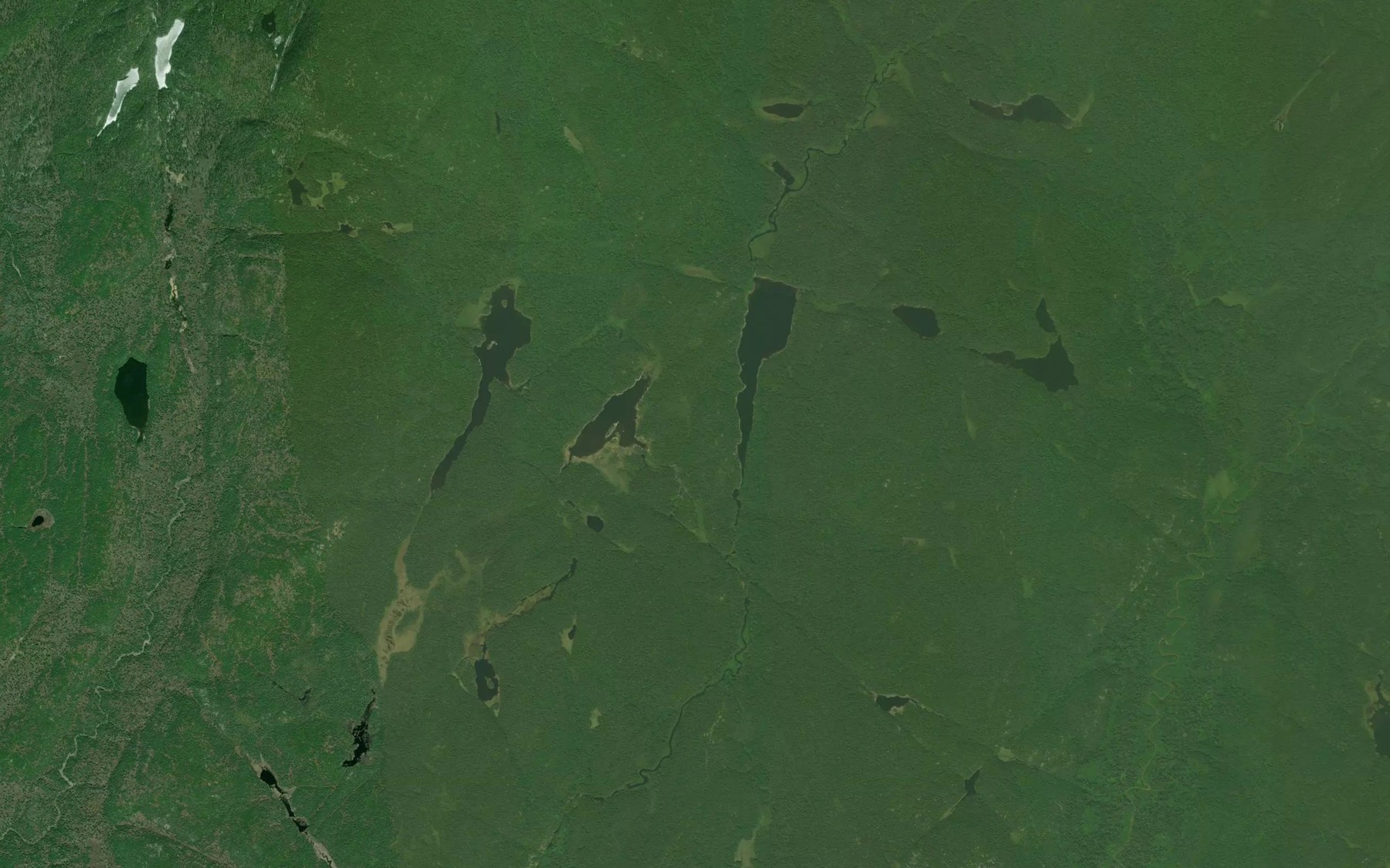 Satellite map of the Peacock Creek