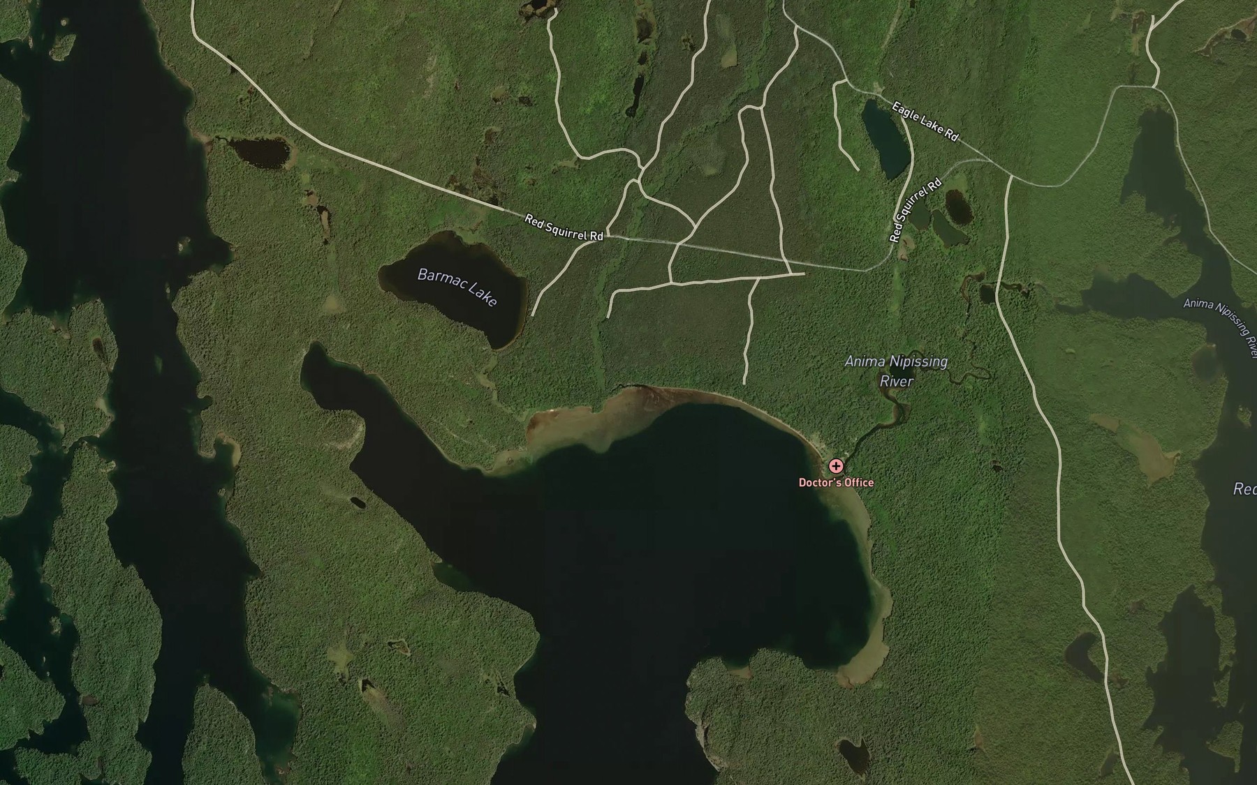 Satellite map of the Eagle River
