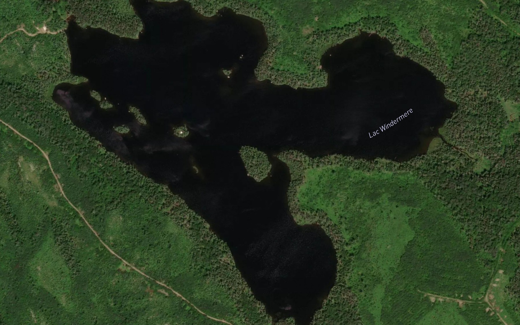 Satellite map of the Lac Windermere