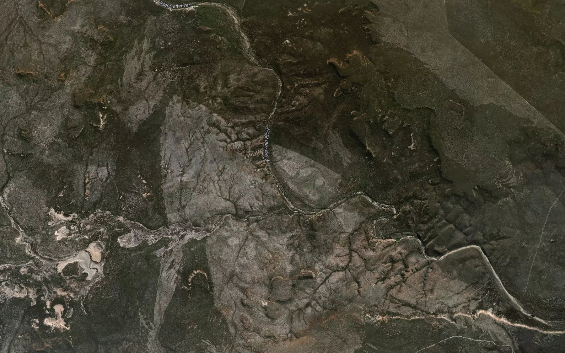 Satellite map of the Perkins Creek