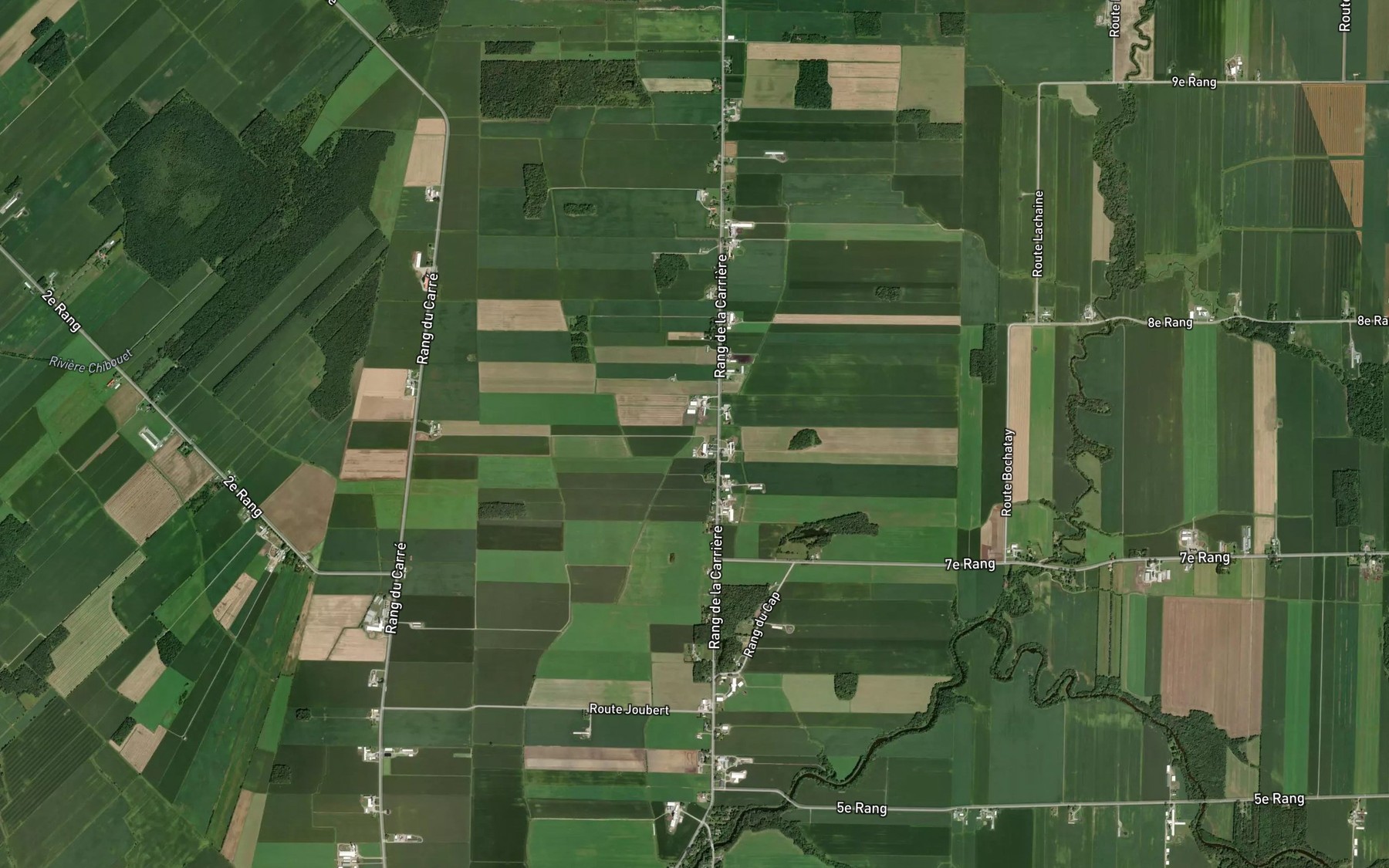 Satellite map of the Ruisseau Victor-Paquet