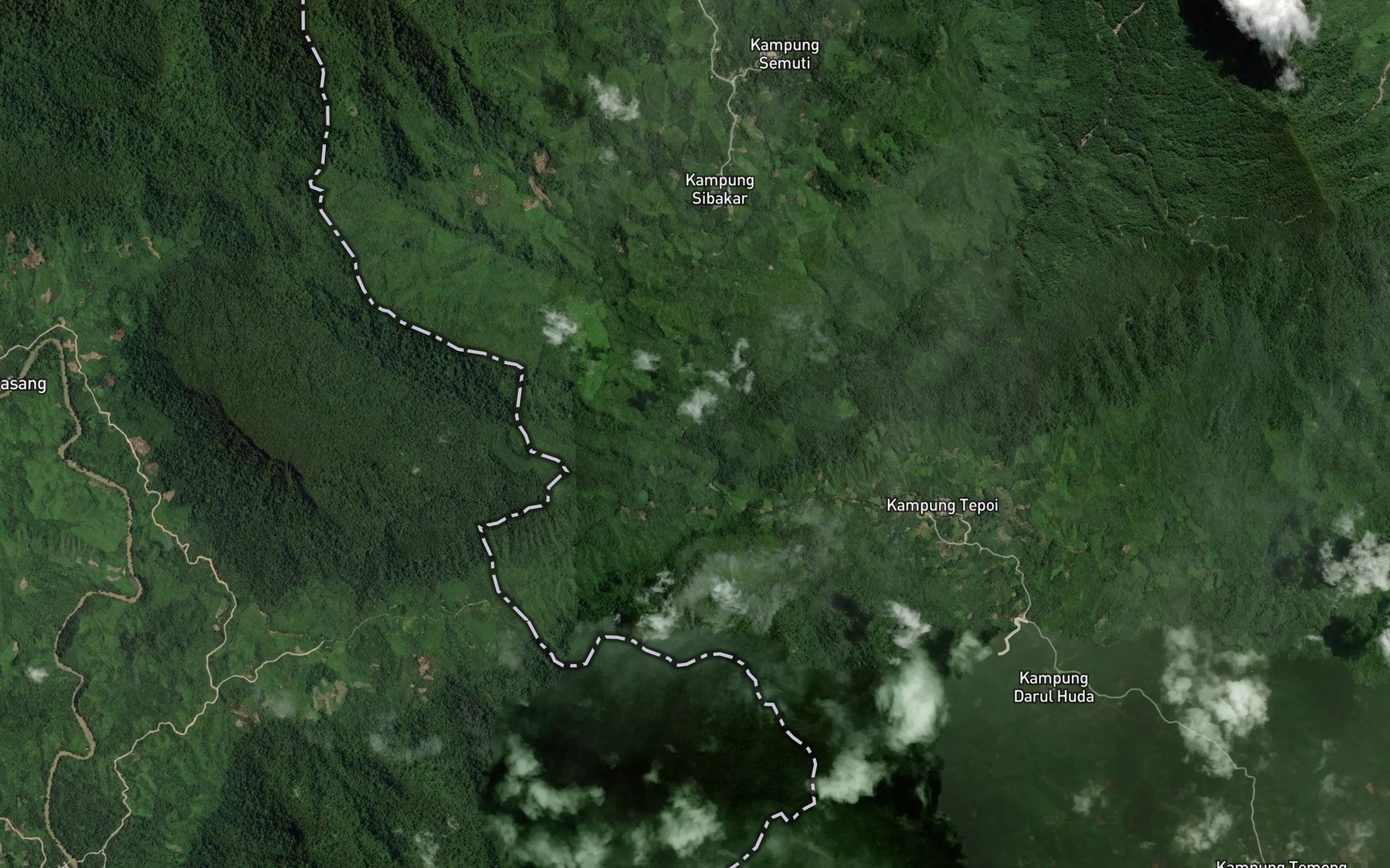 Satellite map of the Sungai Awoh