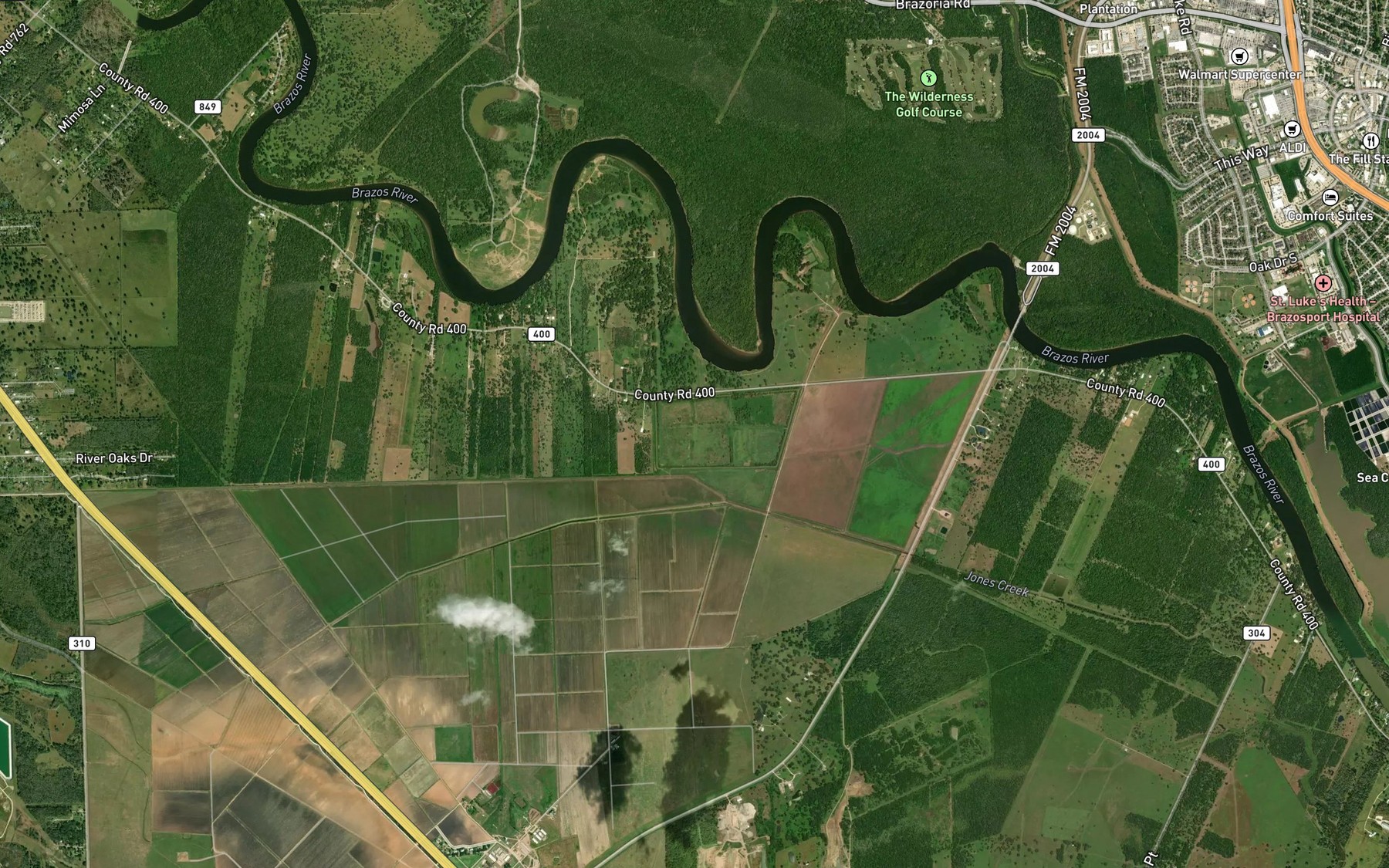 Satellite map of the Clemens Reservoir Number 2