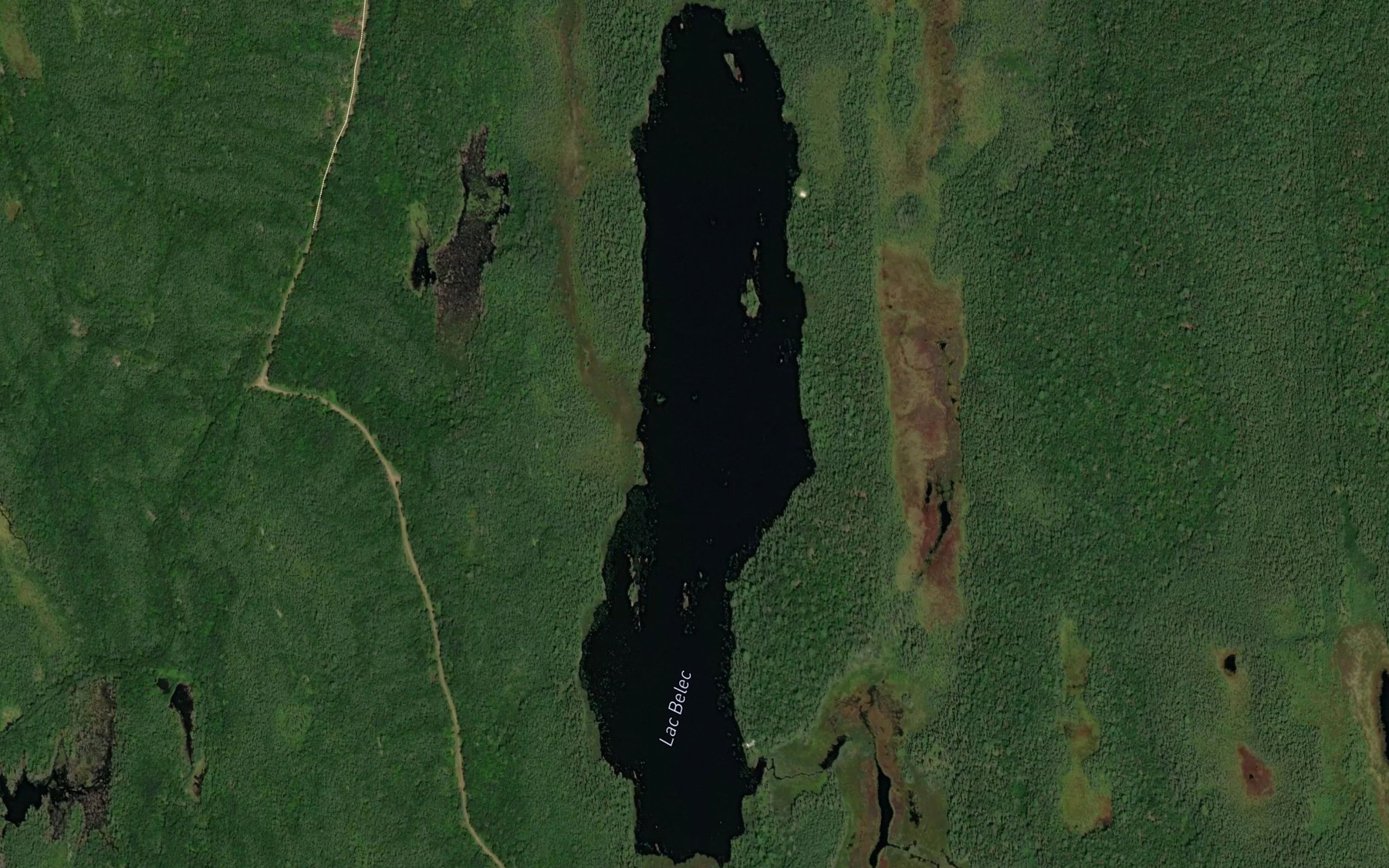 Satellite map of the Lac Belec